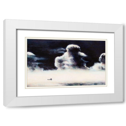 Flying High White Modern Wood Framed Art Print with Double Matting by Gipe, L.