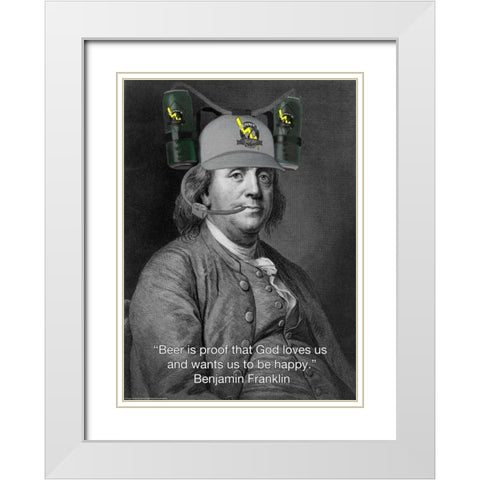 Bens Brew White Modern Wood Framed Art Print with Double Matting by Michaels, Jerry