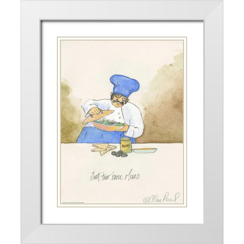 Two More Olives White Modern Wood Framed Art Print with Double Matting by Paul, Alan