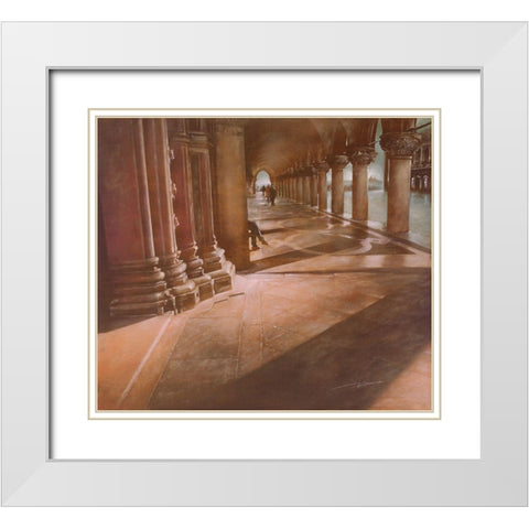 ATTENDO A S.MARCO White Modern Wood Framed Art Print with Double Matting by Sgarbossa, Antonio