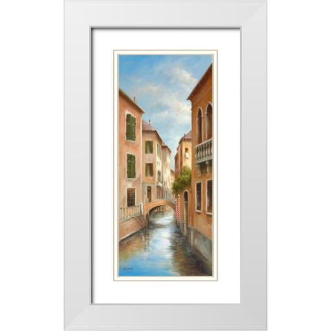 Memories Of Venice II White Modern Wood Framed Art Print with Double Matting by Smith, B.