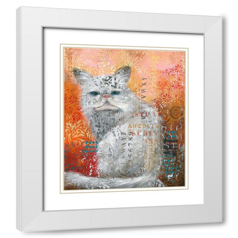 YOLA White Modern Wood Framed Art Print with Double Matting by Mizo