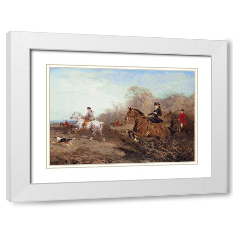 Out for a Scamper White Modern Wood Framed Art Print with Double Matting by Hardy, Heywood