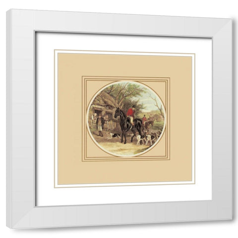 The Gathering White Modern Wood Framed Art Print with Double Matting by Anonymous