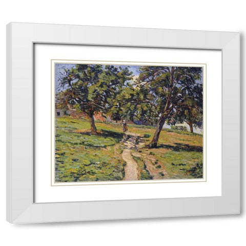 Pathe at Damiette White Modern Wood Framed Art Print with Double Matting by Guillaumin, Armand