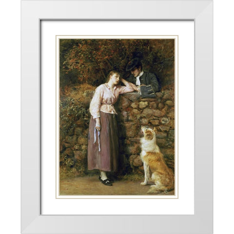 Effie Deans White Modern Wood Framed Art Print with Double Matting by Millais, John Everett