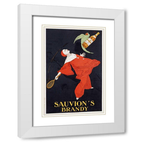 Sauvions Brandy White Modern Wood Framed Art Print with Double Matting by Stall, I.