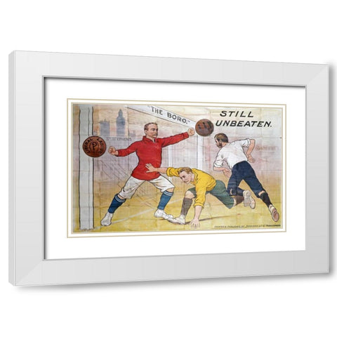 The Boro Still Unbeaten White Modern Wood Framed Art Print with Double Matting by Unknown