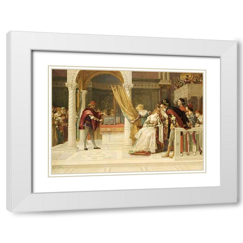 The Merchant of Venice White Modern Wood Framed Art Print with Double Matting by Cabanel, Alexandre