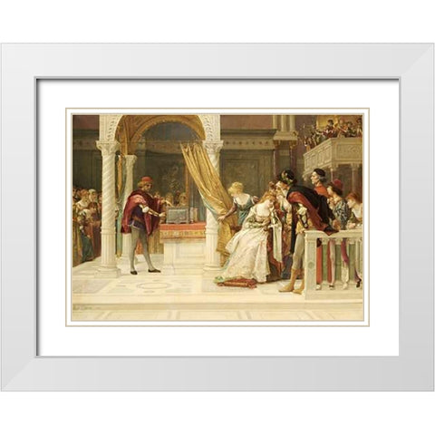 The Merchant of Venice White Modern Wood Framed Art Print with Double Matting by Cabanel, Alexandre