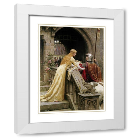 God Speed White Modern Wood Framed Art Print with Double Matting by Leighton, Edmund Blair