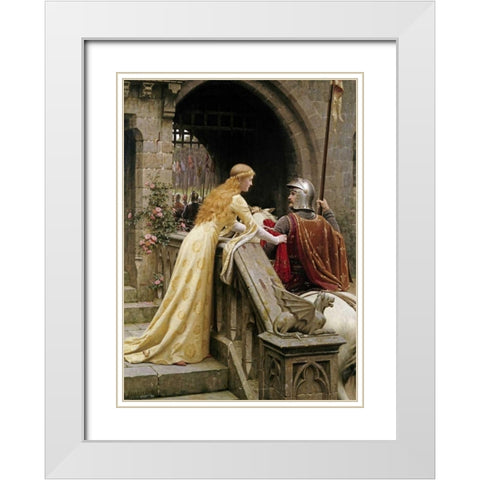 God Speed White Modern Wood Framed Art Print with Double Matting by Leighton, Edmund Blair