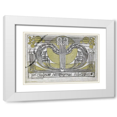 Conversazione Programme White Modern Wood Framed Art Print with Double Matting by Mackintosh, Charles Rennie