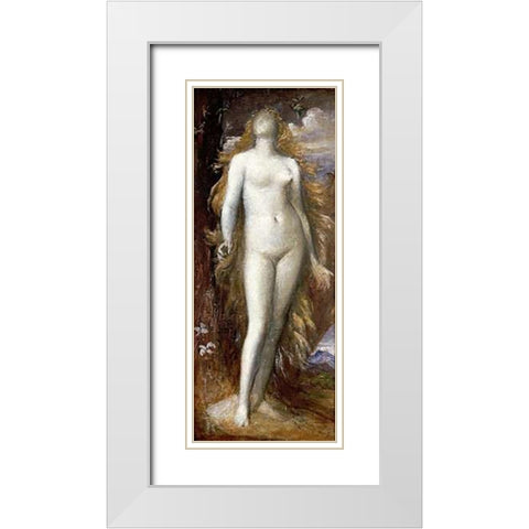 She Shall Be Called Woman White Modern Wood Framed Art Print with Double Matting by Watts, George Frederick