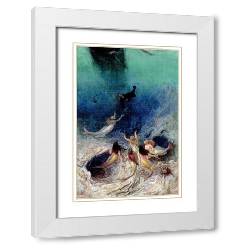 A Sailors Delight White Modern Wood Framed Art Print with Double Matting by Beard, William Holbrook