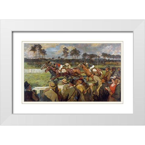 Racing, Hoppe-Garden, Berlin White Modern Wood Framed Art Print with Double Matting by Berlin School