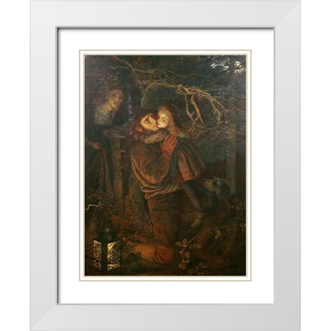 The Lost Child White Modern Wood Framed Art Print with Double Matting by Hughes, Arthur