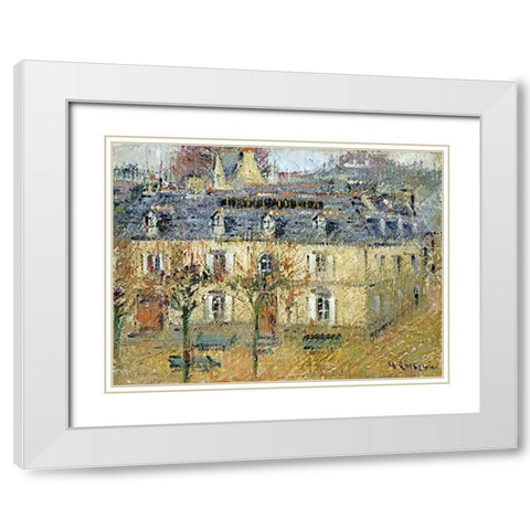 LHotel Julia a Pont-Aven White Modern Wood Framed Art Print with Double Matting by Loiseau, Gustave