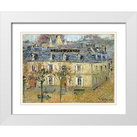 LHotel Julia a Pont-Aven White Modern Wood Framed Art Print with Double Matting by Loiseau, Gustave