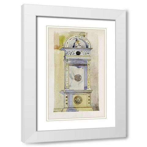 Certosa di Pavia, Study of a Jesuit Altar White Modern Wood Framed Art Print with Double Matting by Mackintosh, Charles Rennie