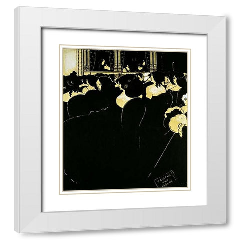 Tristan and Isolde: The Yellow Book White Modern Wood Framed Art Print with Double Matting by Beardsley, Aubrey