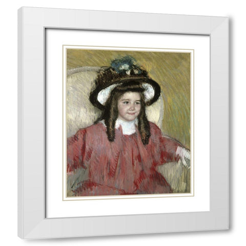 Anne Marie Durand Ruel White Modern Wood Framed Art Print with Double Matting by Cassatt, Mary