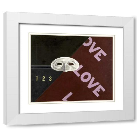 Love, Love, Love White Modern Wood Framed Art Print with Double Matting by Demuth, Charles