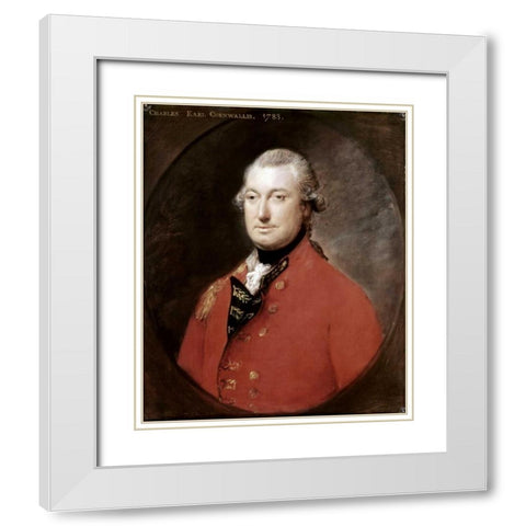 Charles Cornwallis White Modern Wood Framed Art Print with Double Matting by Gainsborough, Thomas