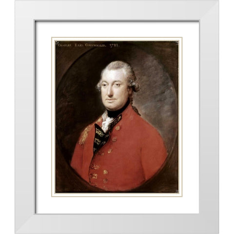 Charles Cornwallis White Modern Wood Framed Art Print with Double Matting by Gainsborough, Thomas