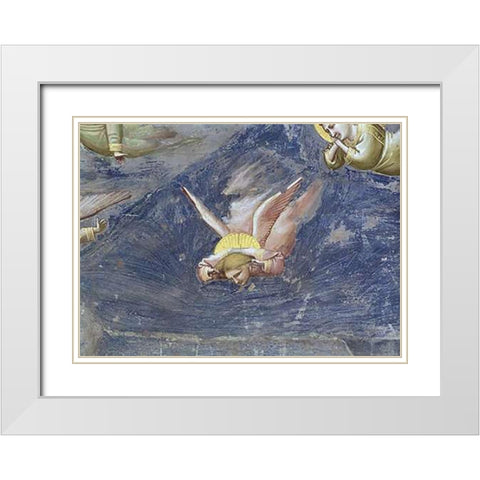Lamentation (Detail) White Modern Wood Framed Art Print with Double Matting by Giotto