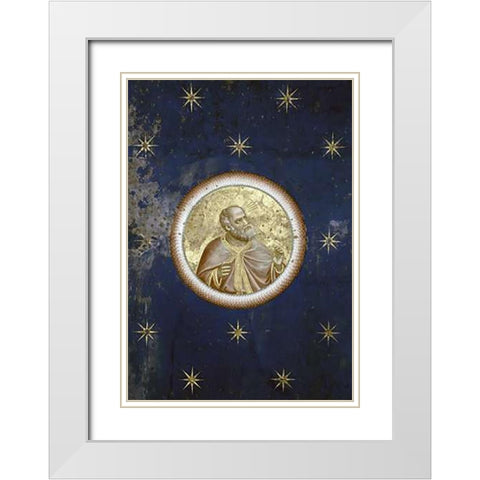 Prophet - Detail of Ceiling White Modern Wood Framed Art Print with Double Matting by Giotto