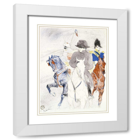 Napoleon White Modern Wood Framed Art Print with Double Matting by Toulouse-Lautrec, Henri