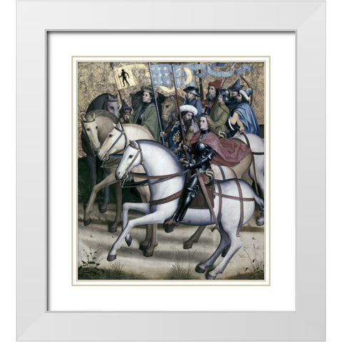 Three Kings White Modern Wood Framed Art Print with Double Matting by Master of the Sterzing Altarpiece