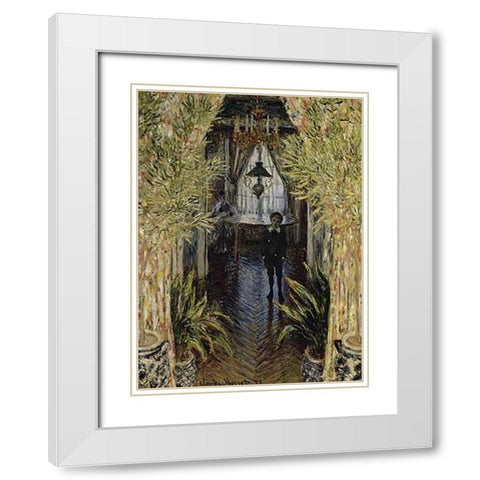 A Corner of the Apartment White Modern Wood Framed Art Print with Double Matting by Monet, Claude