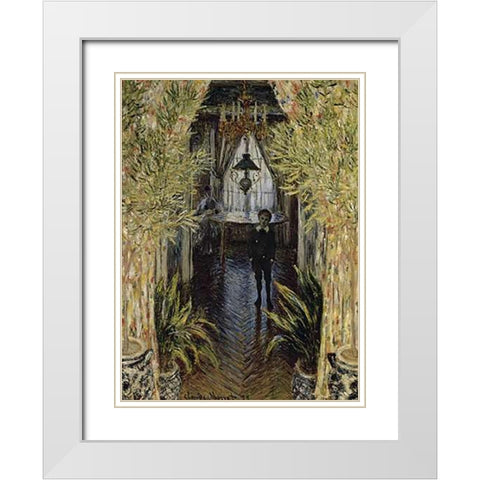 A Corner of the Apartment White Modern Wood Framed Art Print with Double Matting by Monet, Claude