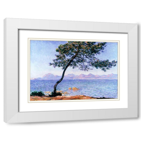 Cap dAntibes White Modern Wood Framed Art Print with Double Matting by Monet, Claude