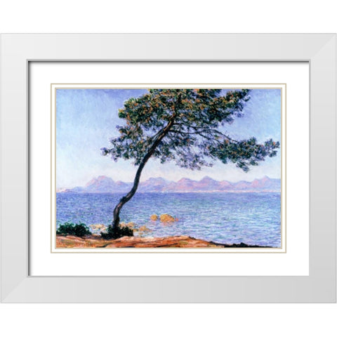 Cap dAntibes White Modern Wood Framed Art Print with Double Matting by Monet, Claude