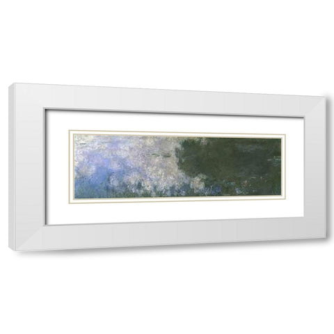 Water Lilies (Nympheas) X White Modern Wood Framed Art Print with Double Matting by Monet, Claude