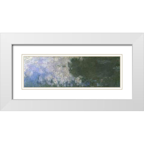Water Lilies (Nympheas) X White Modern Wood Framed Art Print with Double Matting by Monet, Claude