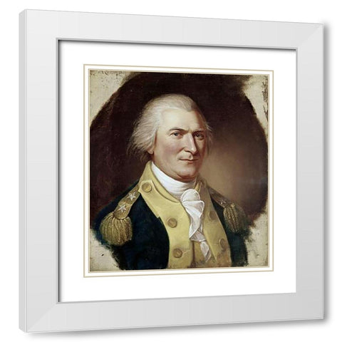 Governor Arthur St Clair White Modern Wood Framed Art Print with Double Matting by Peale, Charles Willson