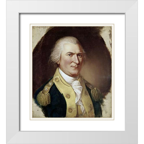 Governor Arthur St Clair White Modern Wood Framed Art Print with Double Matting by Peale, Charles Willson