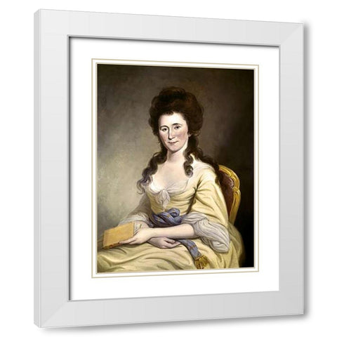 Mrs Fredrick Greene White Modern Wood Framed Art Print with Double Matting by Peale, Charles Willson