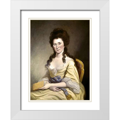 Mrs Fredrick Greene White Modern Wood Framed Art Print with Double Matting by Peale, Charles Willson