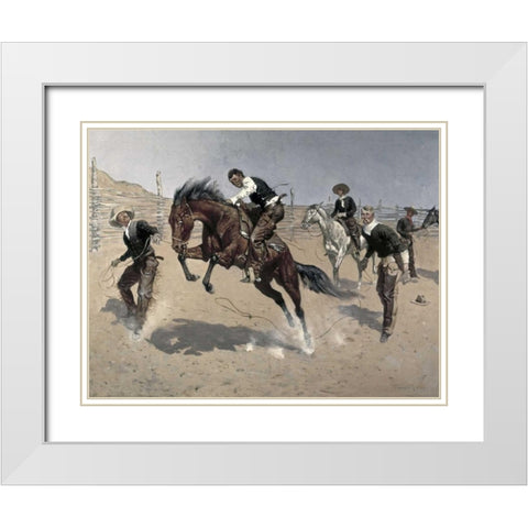 Turn Him Loose, Bill White Modern Wood Framed Art Print with Double Matting by Remington, Frederic