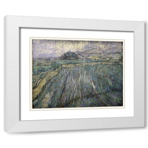 The Storm White Modern Wood Framed Art Print with Double Matting by Van Gogh, Vincent