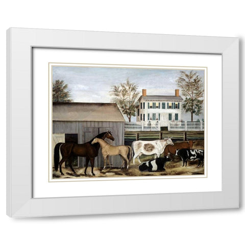 Barnyard White Modern Wood Framed Art Print with Double Matting by Zeliff, A.E.