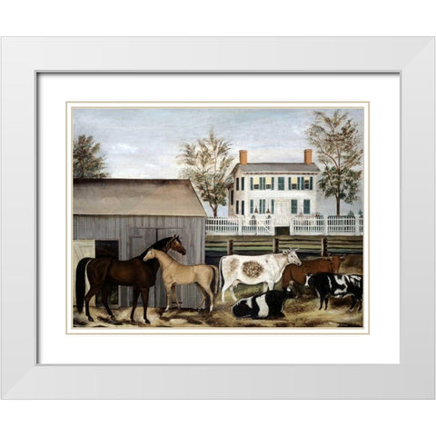 Barnyard White Modern Wood Framed Art Print with Double Matting by Zeliff, A.E.