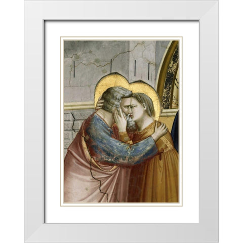 Meeting at the Golden Gate - Detail White Modern Wood Framed Art Print with Double Matting by Giotto