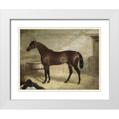 The Winner White Modern Wood Framed Art Print with Double Matting by Herring, John Frederick