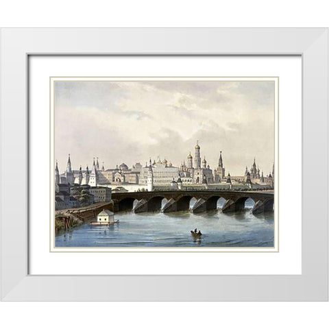 Kremlin (From Moscow and the Suburbs) White Modern Wood Framed Art Print with Double Matting by Indeytzev, Dmitry Sergeevich